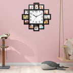 1Pc Photo Frame Clock Picture Collage 12-Picture Display Wall Clock Photowall Wall Hanging Home Decor For Valentines Day Gift
