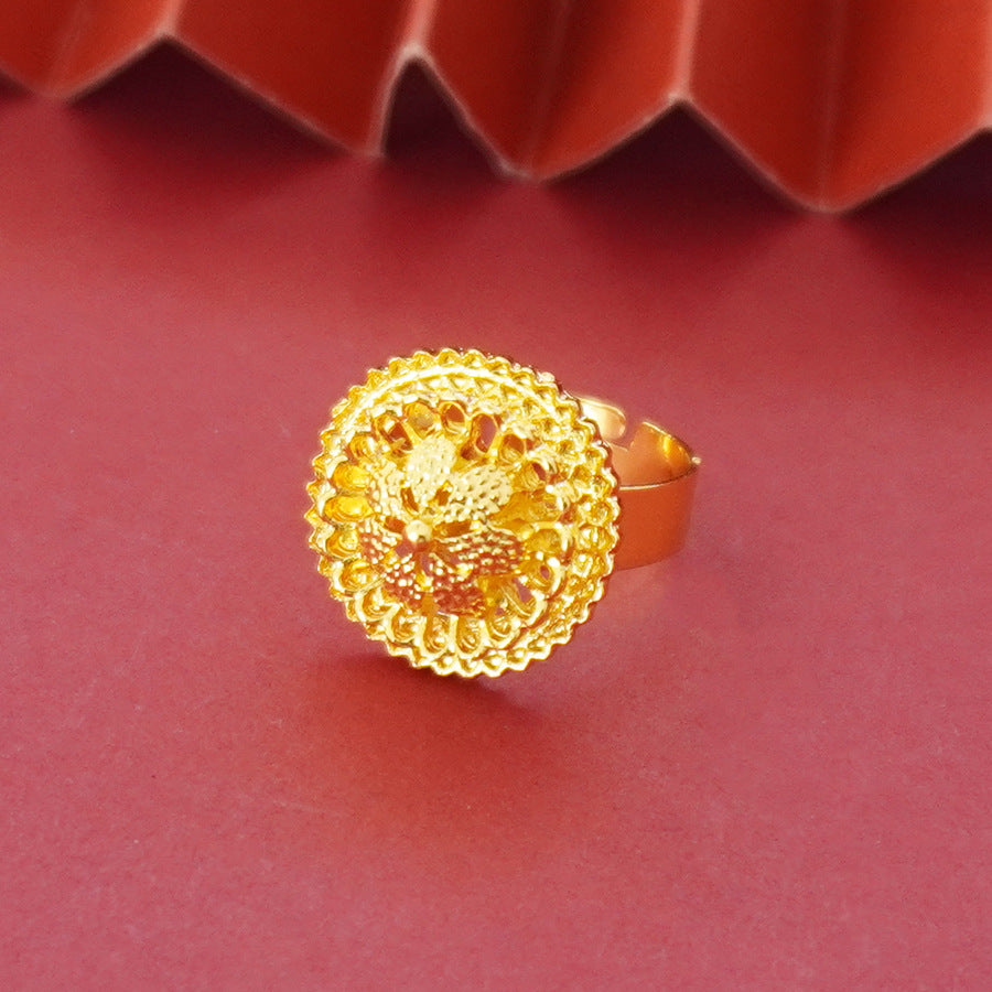 Gold Earrings and Necklace Set