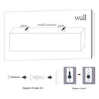 Floating Shelves  14.96 Wall Mounted Wood Shelves For Bathroom, Bedroom, Living Room, Kitchen, Hanging Shelf For Books Storage Decor With Invisible Brackets, Black