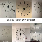 Huge Frameless Big Wall Clock, Modern Home Decoration, SuitGiant Frameless Wall Clock, Modern Home Decoration, Suitable For Living Room, Kitchen, Bedroom, Interior Decoration Giant Frameless Wall Cloc