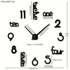 Huge Frameless Big Wall Clock, Modern Home Decoration, SuitGiant Frameless Wall Clock, Modern Home Decoration, Suitable For Living Room, Kitchen, Bedroom, Interior Decoration Giant Frameless Wall Cloc
