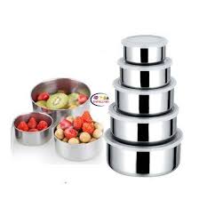 Stainless Steel Protect Fresh Box - 5 Pcs