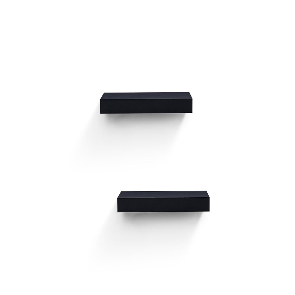 Floating Shelves  14.96 Wall Mounted Wood Shelves For Bathroom, Bedroom, Living Room, Kitchen, Hanging Shelf For Books Storage Decor With Invisible Brackets, Black