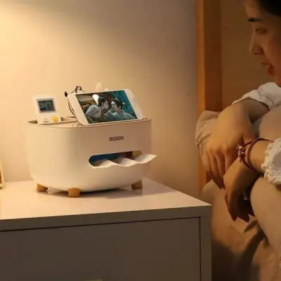 Multi-functional Tissue Box with Storage